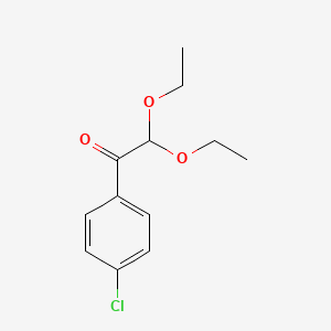molecular formula C12H15ClO3 B15176849 1-(4-Chlorophenyl)-2,2-diethoxyethan-1-one CAS No. 54149-83-6