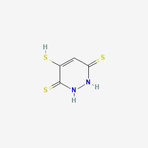molecular formula C4H4N2S3 B15176875 3,4,6-Pyridazinetrithiol CAS No. 66234-88-6