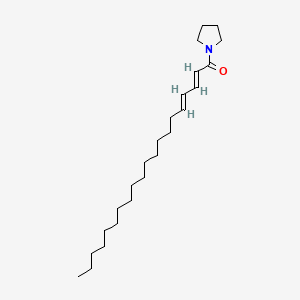 molecular formula C24H43NO B15176913 Pyrrolidine, 1-(1-oxo-2,4-eicosadienyl)-, (E,E)- CAS No. 33169-28-7