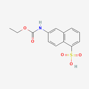 molecular formula C13H13NO5S B15176965 C-Ethyl (5-sulpho-2-naphthyl)carbamate CAS No. 85237-52-1