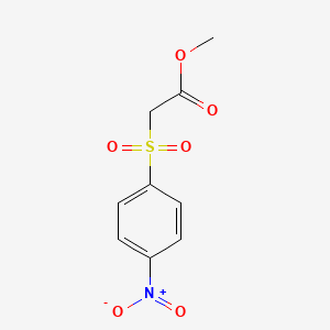 molecular formula C9H9NO6S B15176977 Methyl(p-nitrophenylsulfonyl)acetate CAS No. 14769-09-6