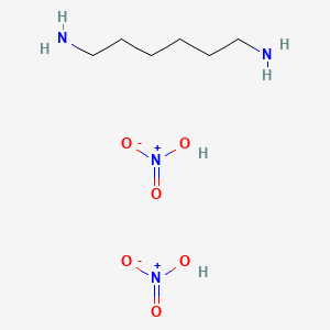 molecular formula C6H18N4O6 B15176997 Hexamethylenediammonium dinitrate CAS No. 6143-53-9