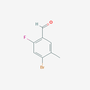 B1517702 4-Bromo-2-fluoro-5-methylbenzaldehyde CAS No. 916792-23-9