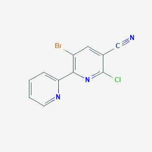 molecular formula C11H5BrClN3 B1517703 3-Bromo-6-chloro-2,2'-bipyridine-5-carbonitrile CAS No. 1135283-47-4