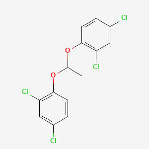 molecular formula C14H10Cl4O2 B15177046 Benzene, 1,1'-(ethylidenebis(oxy))bis(2,4-dichloro- CAS No. 5836-25-9