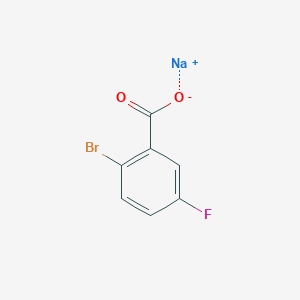 molecular formula C7H3BrFNaO2 B15177167 sodium;2-bromo-5-fluorobenzoate CAS No. 1938142-14-3
