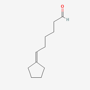 molecular formula C11H18O B15177178 Hexanal, 6-cyclopentylidene- CAS No. 111998-18-6