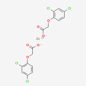molecular formula C16H10Cl4O6Zn B15177303 Zinc bis((2,4-dichlorophenoxy)acetate) CAS No. 31166-17-3