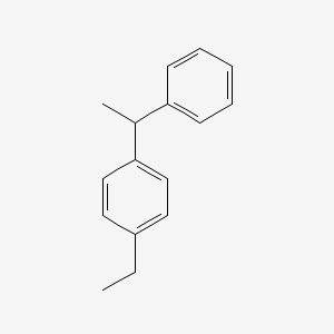 molecular formula C16H18 B15177329 Benzene, 1-ethyl-4-(1-phenylethyl)- CAS No. 6196-94-7
