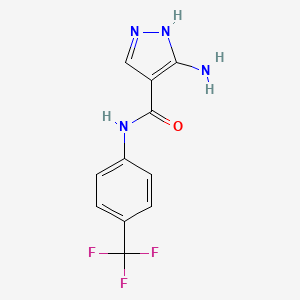 5-amino-N-[4-(trifluoromethyl)phenyl]-1H-pyrazole-4-carboxamide