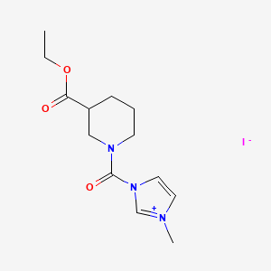 1-[3-(ethoxycarbonyl)piperidine-1-carbonyl]-3-methyl-1H-imidazol-3-ium iodide