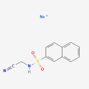 molecular formula C12H10N2NaO2S B15177419 Sodium N-(cyanomethyl)naphthalene-2-sulphonamidate CAS No. 80866-78-0