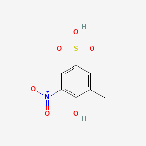 molecular formula C7H7NO6S B15177438 4-Hydroxy-3-methyl-5-nitrobenzenesulphonic acid CAS No. 85895-88-1