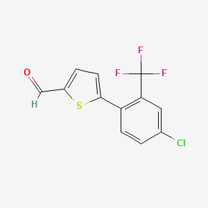 5-[4-Chloro-2-(trifluoromethyl)phenyl]thiophene-2-carbaldehyde