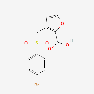 3-[(4-Bromobenzenesulfonyl)methyl]furan-2-carboxylic acid