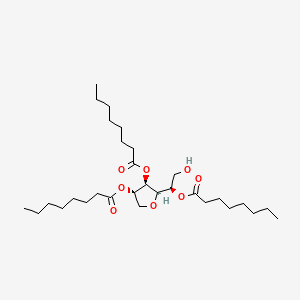 molecular formula C30H54O8 B15177529 Sorbitan, trioctanoate CAS No. 94131-37-0