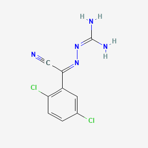molecular formula C9H7Cl2N5 B15177531 3-(Cyano(2,5-dichlorophenyl)methylene)carbazamidine CAS No. 94213-25-9