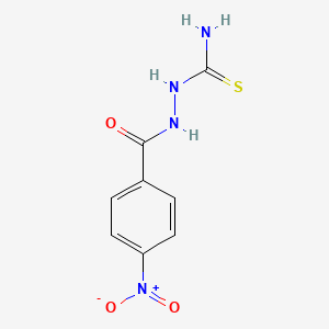 molecular formula C8H8N4O3S B15177534 Benzoic acid, 4-nitro-, 2-(aminothioxomethyl)hydrazide CAS No. 836-16-8
