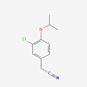 molecular formula C11H12ClNO B15177552 3-Chloro-4-isopropoxyphenylacetonitrile CAS No. 34926-25-5