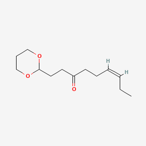 molecular formula C13H22O3 B15177614 (Z)-1-(1,3-Dioxan-2-yl)non-6-en-3-one CAS No. 78078-51-0
