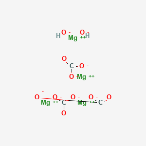 molecular formula (CO3)3(HO)2Mg4<br>C3H2Mg4O11 B15177620 Tri(carbonato(2-))dihydroxytetramagnesium CAS No. 12115-66-1