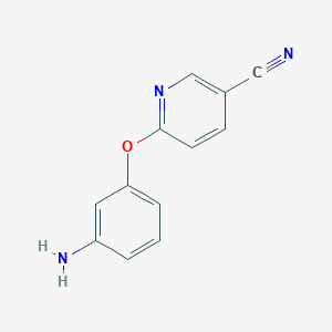molecular formula C12H9N3O B1517763 6-(3-Aminophenoxy)pyridine-3-carbonitrile CAS No. 1099689-56-1