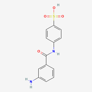 molecular formula C13H12N2O4S B15177652 Benzenesulfonic acid, 4-((3-aminobenzoyl)amino)- CAS No. 43035-23-0