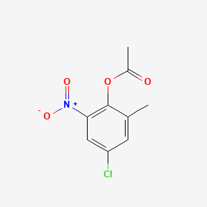 molecular formula C9H8ClNO4 B15177730 4-Chloro-6-nitro-o-cresyl acetate CAS No. 84825-00-3