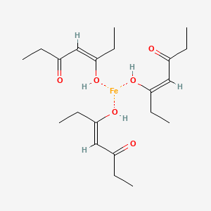 molecular formula C21H36FeO6 B15177749 Tris(heptane-3,5-dionato-O,O')iron CAS No. 25459-79-4