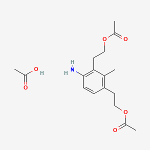 molecular formula C17H25NO6 B15177751 (Bis(2-acetoxyethyl)-m-tolyl)ammonium acetate CAS No. 93904-67-7