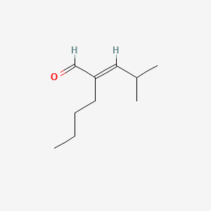 molecular formula C10H18O B15177861 (E)-2-(2-Methylpropylidene)hexanal CAS No. 93980-82-6