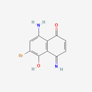molecular formula C10H7BrN2O2 B15177891 4,8-Diamino-2-bromo-1,5-naphthoquinone CAS No. 73384-69-7