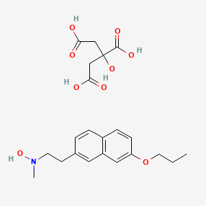 molecular formula C22H29NO9 B15177921 N-Hydroxy-N-methyl-7-propoxy-2-naphthalenethanamine citrate CAS No. 117597-77-0