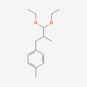 molecular formula C15H24O2 B15177923 Benzene, 1-(3,3-diethoxy-2-methylpropyl)-4-methyl- CAS No. 126948-55-8