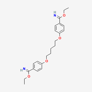 molecular formula C23H30N2O4 B15177945 Benzenecarboximidic acid, 4,4'-(1,5-pentanediylbis(oxy))bis-, diethyl ester CAS No. 1252-44-4