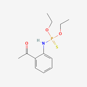 molecular formula C12H18NO3PS B15177966 N-(2-Acetylphenyl)phosphoroamidothioic acid O,O-diethyl ester CAS No. 74537-06-7