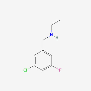 molecular formula C9H11ClFN B15177996 Benzenemethanamine, 3-chloro-N-ethyl-5-fluoro- CAS No. 90390-35-5