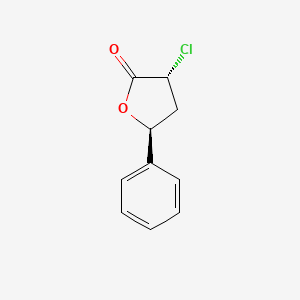 molecular formula C10H9ClO2 B15178036 trans-3-Chlorodihydro-5-phenylfuran-2(3H)-one CAS No. 72406-99-6