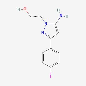 2-[5-amino-3-(4-iodophenyl)-1H-pyrazol-1-yl]ethan-1-ol