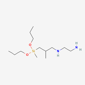 molecular formula C13H32N2O2Si B15178052 N-[2-Methyl-3-(methyldipropoxysilyl)propyl]ethylenediamine CAS No. 80190-61-0