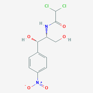 molecular formula C11H12Cl2N2O5 B151781 Acetamide, 2,2-dichloro-N-(2-hydroxy-1-(hydroxymethyl)-2-(4-nitrophenyl)ethyl)-, (S-(R*,S*))- CAS No. 7387-98-6