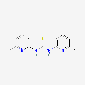 molecular formula C13H14N4S B15178115 N,N'-Bis(6-methyl-2-pyridinyl)thiourea CAS No. 5440-93-7