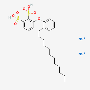 molecular formula C24H34Na2O7S2+2 B15178161 Disodium (dodecylphenoxy)benzenedisulphonate CAS No. 51196-72-6