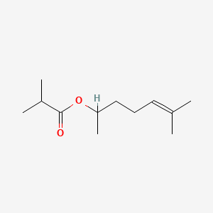 molecular formula C12H22O2 B15178170 1,5-Dimethylhex-4-enyl isobutyrate CAS No. 85030-17-7
