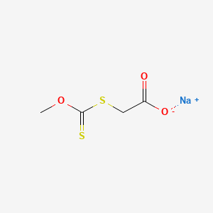 molecular formula C4H5NaO3S2 B15178220 Sodium ((methoxythioxomethyl)thio)acetate CAS No. 85098-65-3