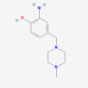molecular formula C12H19N3O B1517825 2-Amino-4-[(4-methylpiperazin-1-yl)methyl]phenol CAS No. 1096801-45-4