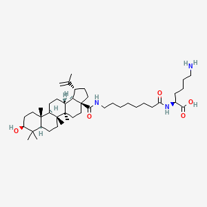 molecular formula C44H75N3O5 B15178289 L-Lysine, N2-(8-(((3beta)-3-hydroxy-28-oxolup-20(29)-en-28-yl)amino)-1-oxooctyl)- CAS No. 150840-62-3
