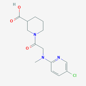 1-{2-[(5-Chloropyridin-2-yl)(methyl)amino]acetyl}piperidine-3-carboxylic acid