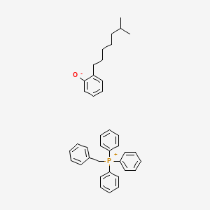 molecular formula C39H43OP B15178304 benzyl(triphenyl)phosphanium;2-(6-methylheptyl)phenolate CAS No. 93805-58-4
