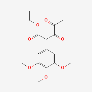 molecular formula C16H20O7 B15178365 Ethyl 3,4-dioxo-3-(3,4,5-trimethoxyphenyl)valerate CAS No. 71989-94-1
